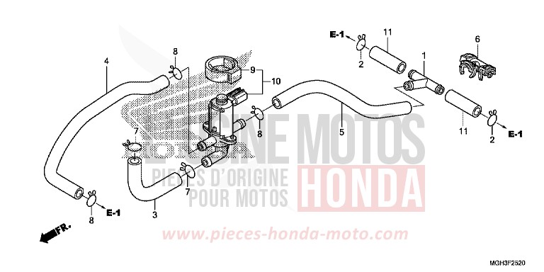 VALVE COMMANDE INJECTION D'AIR de VFR1200X "Crosstourer" DCT DEGITAL SILVER METALLIC (NHA30) 2012